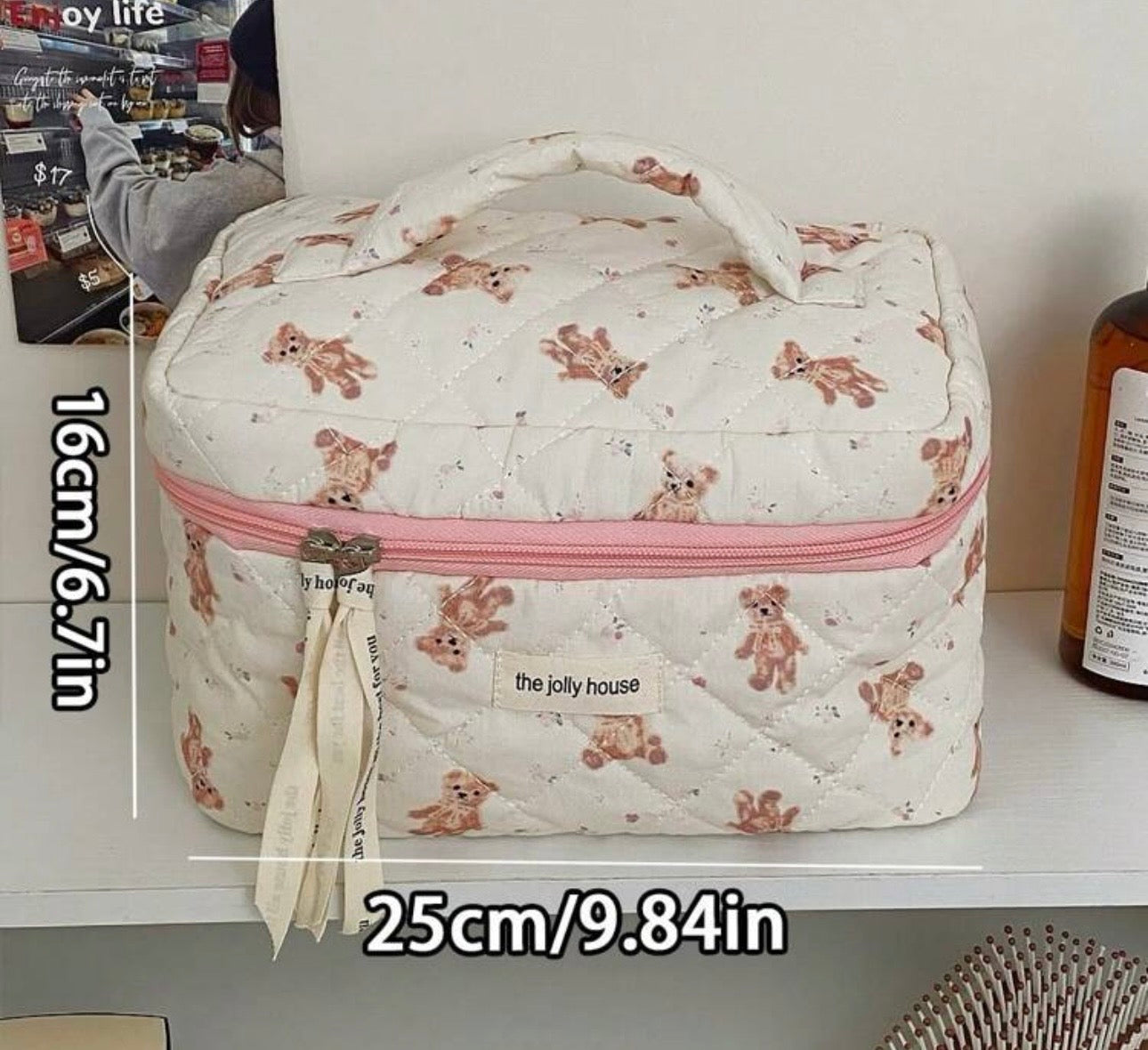 Teddy Makeup Bag