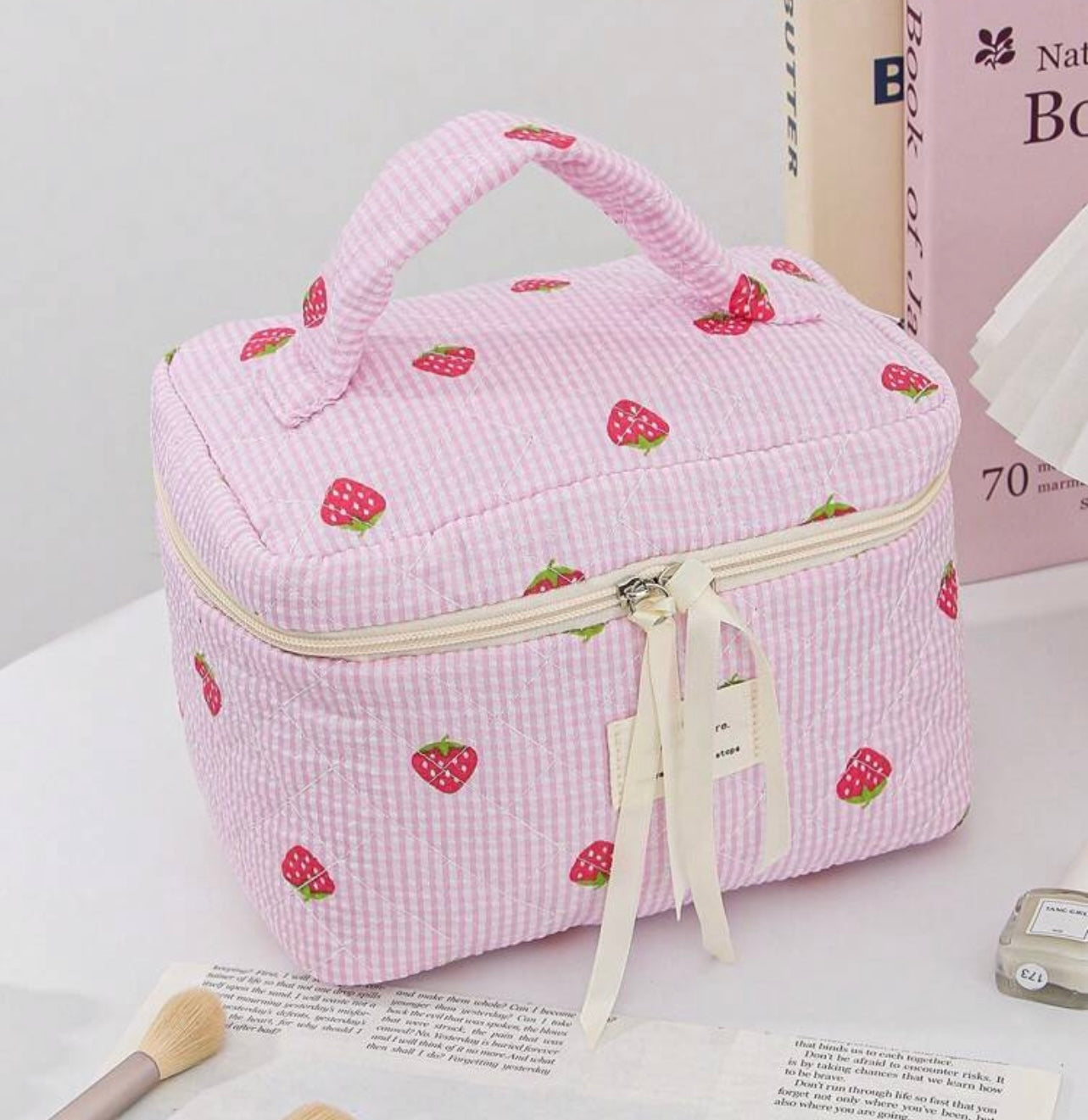 Strawberry Cosmetic Bag