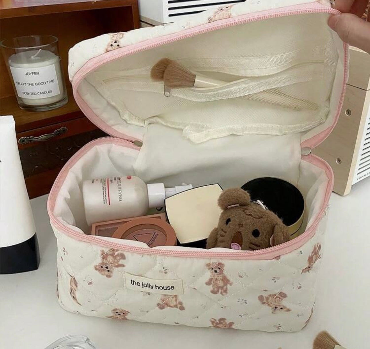 Teddy Makeup Bag