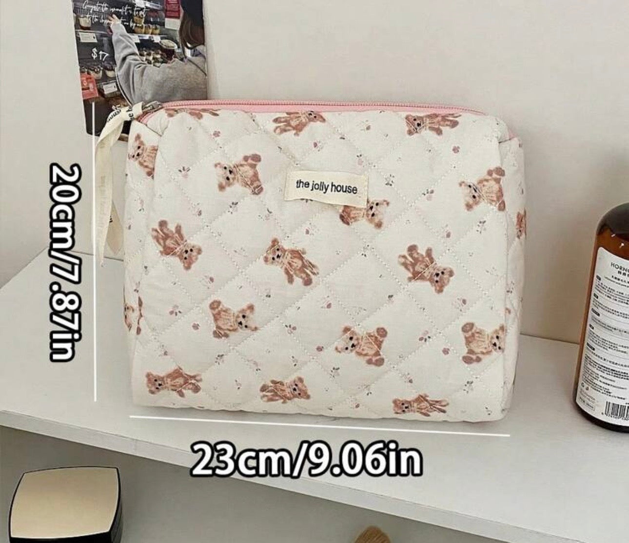 Teddy Makeup Bag