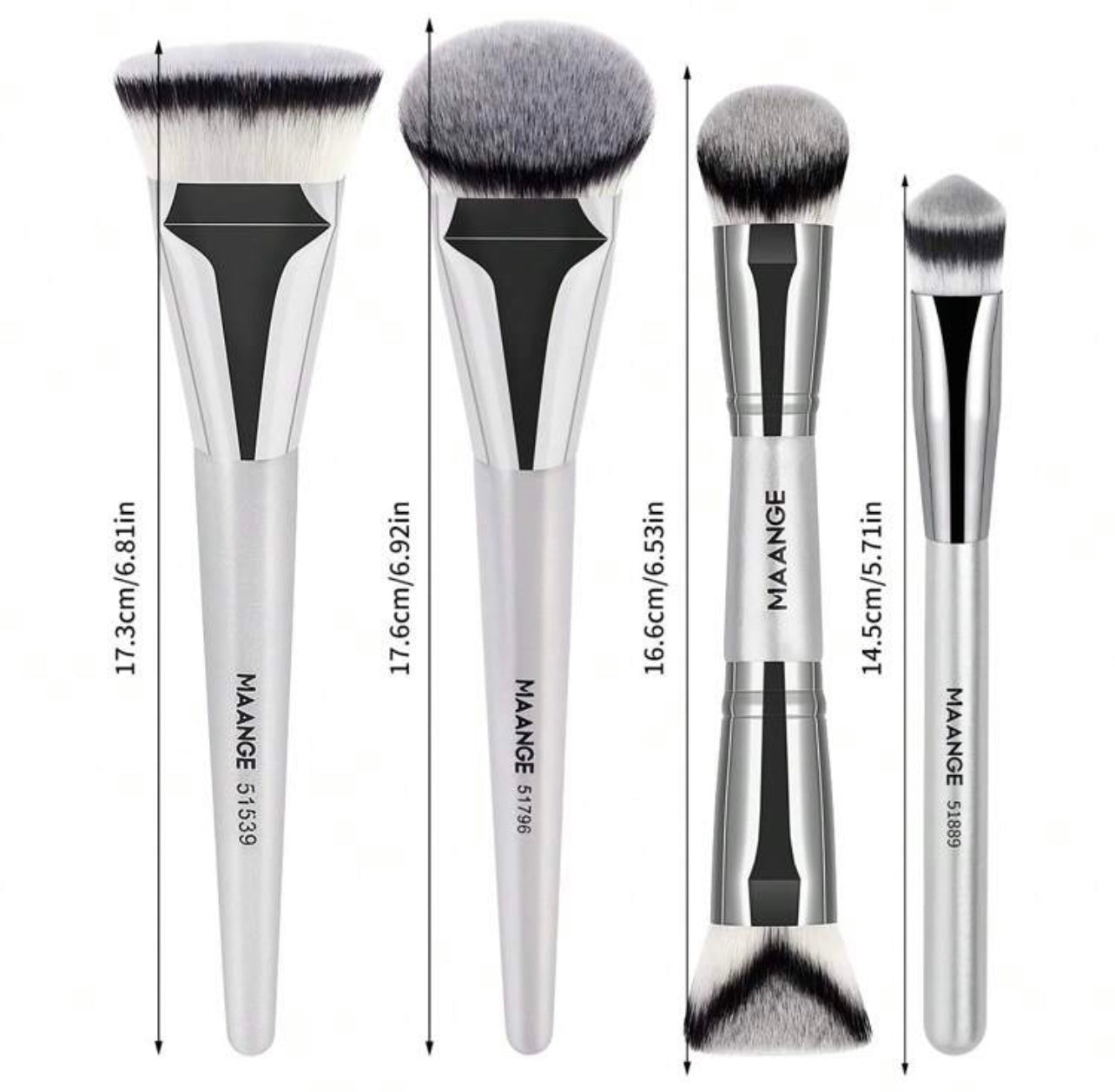 Maange Silver 4 pieces brush set